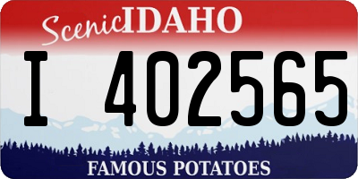 ID license plate I402565