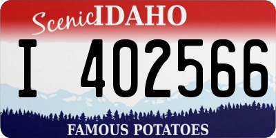 ID license plate I402566
