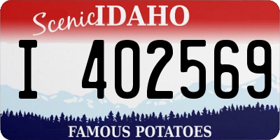 ID license plate I402569