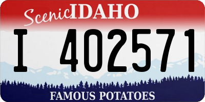 ID license plate I402571