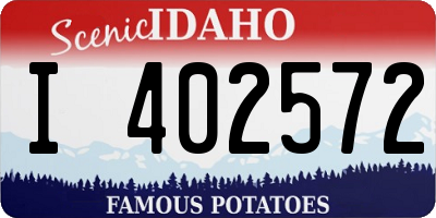 ID license plate I402572