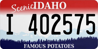 ID license plate I402575