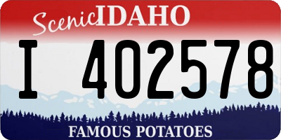 ID license plate I402578
