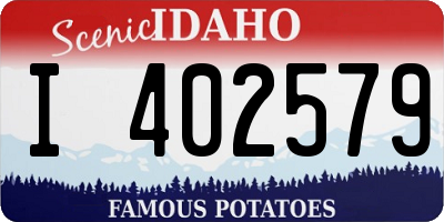 ID license plate I402579