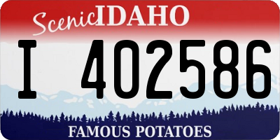 ID license plate I402586