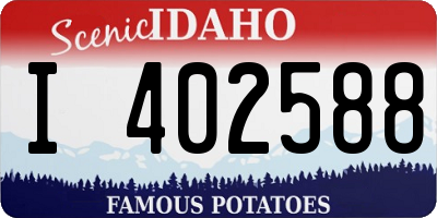 ID license plate I402588