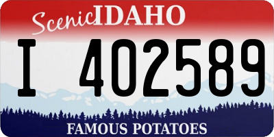 ID license plate I402589