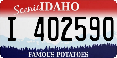 ID license plate I402590