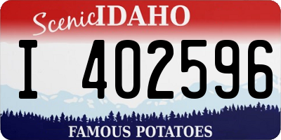 ID license plate I402596