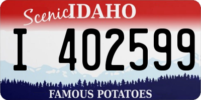 ID license plate I402599
