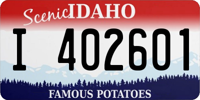 ID license plate I402601