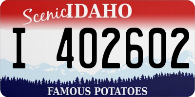 ID license plate I402602