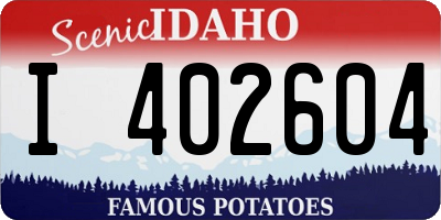 ID license plate I402604