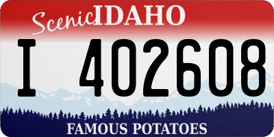ID license plate I402608