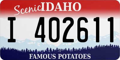 ID license plate I402611