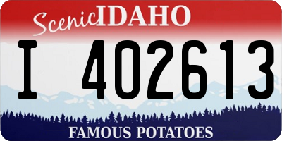 ID license plate I402613