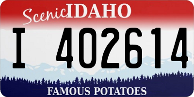 ID license plate I402614
