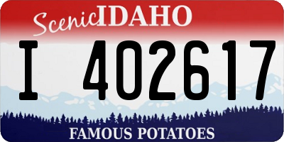 ID license plate I402617