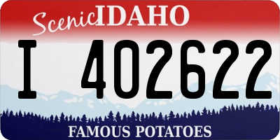 ID license plate I402622