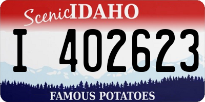 ID license plate I402623