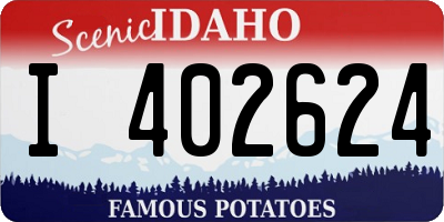 ID license plate I402624