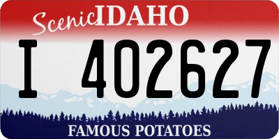 ID license plate I402627