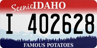 ID license plate I402628