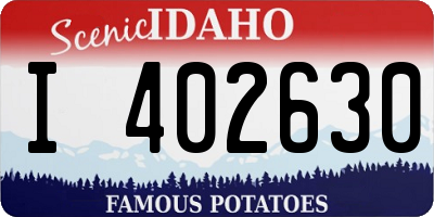 ID license plate I402630