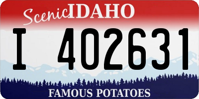 ID license plate I402631