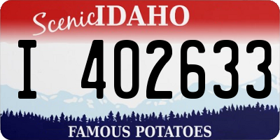 ID license plate I402633