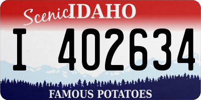 ID license plate I402634