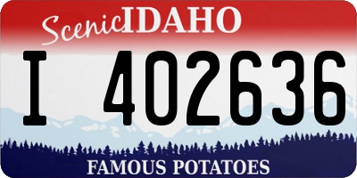 ID license plate I402636