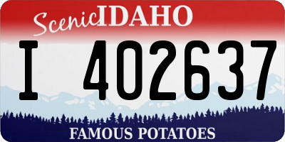 ID license plate I402637