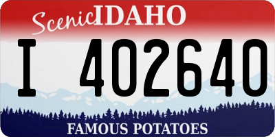 ID license plate I402640