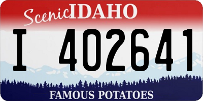 ID license plate I402641