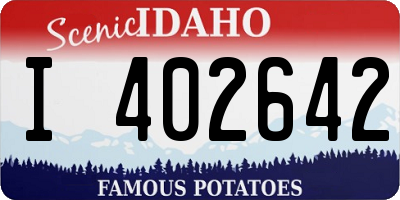 ID license plate I402642