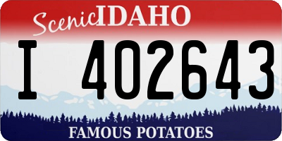 ID license plate I402643