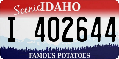 ID license plate I402644