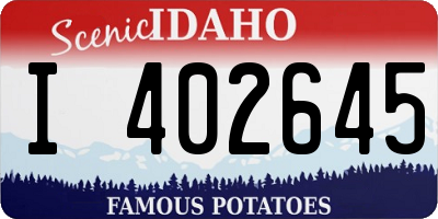 ID license plate I402645
