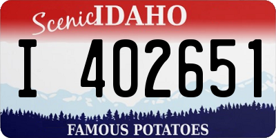 ID license plate I402651