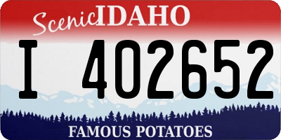 ID license plate I402652