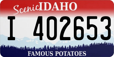ID license plate I402653