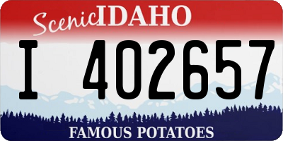 ID license plate I402657