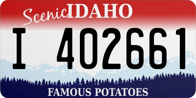 ID license plate I402661
