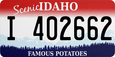 ID license plate I402662