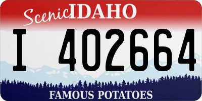 ID license plate I402664