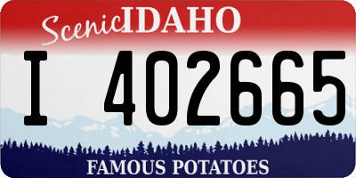 ID license plate I402665