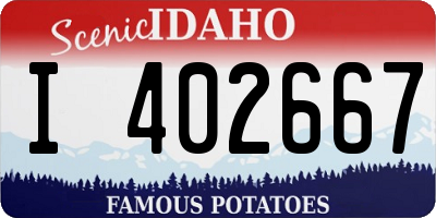 ID license plate I402667