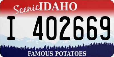 ID license plate I402669