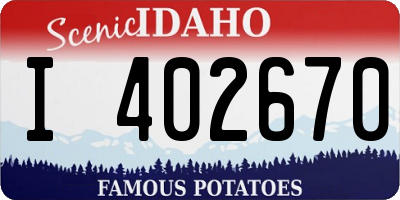 ID license plate I402670